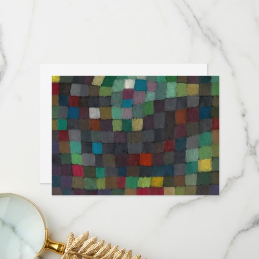 Carte De Remerciements Soirée à N par Paul Klee (Devant/Arrière en situation)