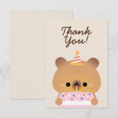 Carte De Remerciements Soirée d'anniversaire très simple (Devant / Derrière)