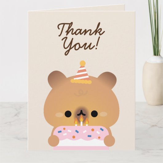 Carte De Remerciements Soirée d'anniversaire très simple (Devant)