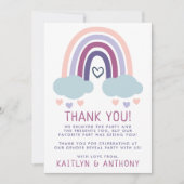 Carte De Remerciements Soirée de révélation de genre de Little Rainbow (Devant)