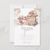 Carte De Remerciements Soirée de thé d'anniversaire (Devant)