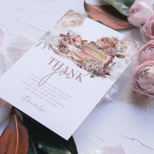 Carte De Remerciements Soirée de thé d'anniversaire