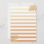 Carte De Remerciements Soirée d'été branchée Tropical Gold Pineappy (Dos)