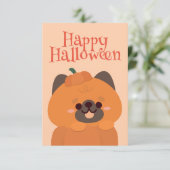 Carte De Remerciements Soirée d'Halloween simple et amusante (Debout devant)