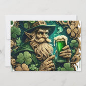 Carte De Remerciements Soirée enchantée de toast Ale A Leprechauns (Devant)