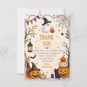Carte De Remerciements Soirée Halloween (Devant)