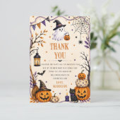 Carte De Remerciements Soirée Halloween (Debout devant)