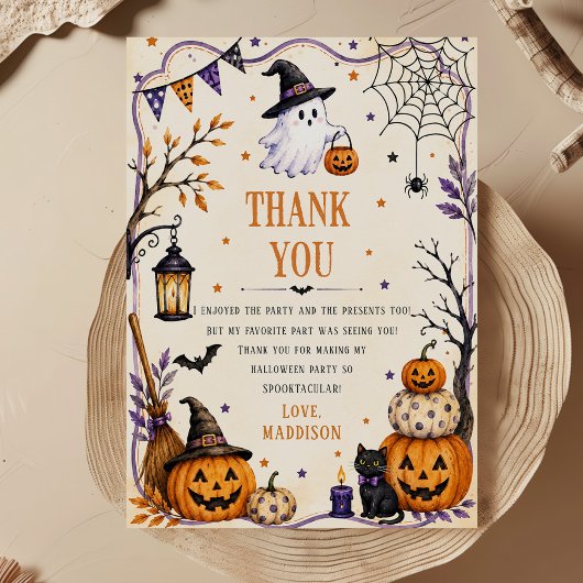Carte De Remerciements Soirée Halloween