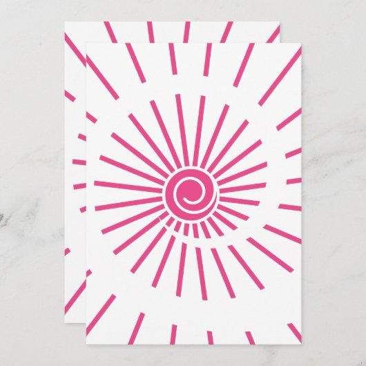 Carte De Remerciements Soleil 15 (Devant / Derrière)