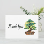 Carte De Remerciements Soleil de Bonsai Tree (Debout devant)