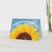 Carte De Remerciements Soleil des infirmières (Devant)