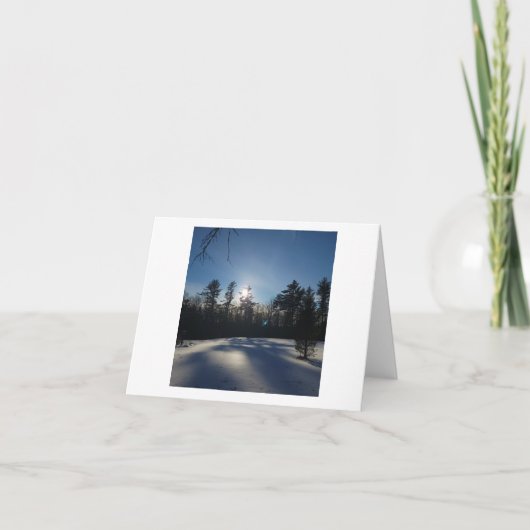 Carte De Remerciements Soleil hivernal (Devant)