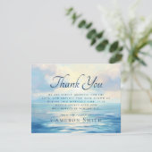 Carte De Remerciements Soleil lever en mer sympathie funéraire (Debout devant)