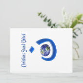 Carte De Remerciements Solidarité chrétienne (Debout devant)