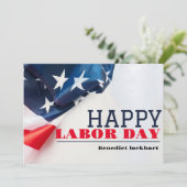 Carte De Remerciements Solidarité Travailleur Unité Fête du Travail avec  (Debout devant)