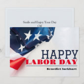 Carte De Remerciements Solidarité Travailleur Unité Fête du Travail avec  (Devant / Derrière)