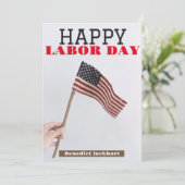 Carte De Remerciements Solidarité Travailleur Unité Fête du Travail avec (Debout devant)