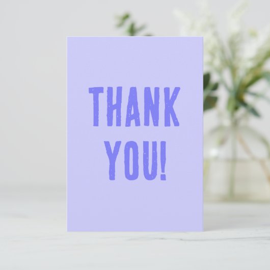 Carte de remerciements solide pourpre périphérique (Debout devant)
