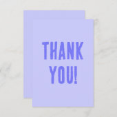 Carte de remerciements solide pourpre périphérique (Devant / Derrière)