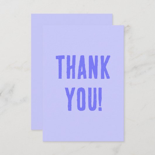 Carte de remerciements solide pourpre périphérique (Devant / Derrière)