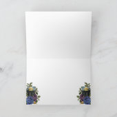 Carte De Remerciements Sombre Corbeau violet Rose Mariage gothique (Intérieur)