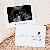 Carte De Remerciements Someone wants to Say Hello Baby Announcement Card