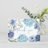 Carte De Remerciements Something blue avant de faire l'hydrangea baby sho (Debout devant)