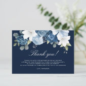 Carte De Remerciements Something Blue Before I Do Baby Shower Nuptial (Debout devant)