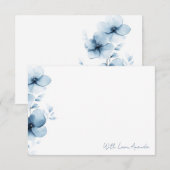 Carte De Remerciements Something Blue Before I Do Bridal Shower (Devant / Derrière)