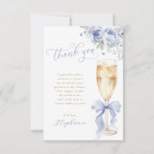Carte De Remerciements Something Blue Floral Bridal Shower Thank You Card (Devant)
