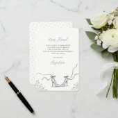 Carte De Remerciements Something Blue Heels Bridal Shower