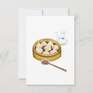 Carte De Remerciements Somme de Dim  XiaoLongBao  小 笼 包