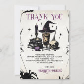 Carte De Remerciements Sorcières Soirée d'Halloween (Devant)