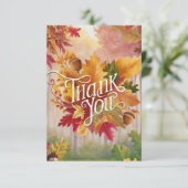 Carte De Remerciements Souhaits modifiables Automne automne (Debout devant)