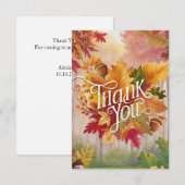 Carte De Remerciements Souhaits modifiables Automne automne (Devant / Derrière)