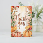 Carte De Remerciements Souhaits simples Automne automne (Debout devant)