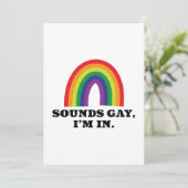 Carte De Remerciements Sounds Gay I'm In (Debout devant)