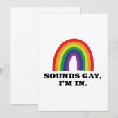 Carte De Remerciements Sounds Gay I'm In (Devant / Derrière)