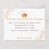 Carte De Remerciements Sourdough Wheat Bakery Cookie Care Instructions (Devant)