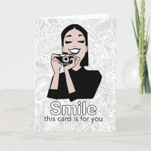 Carte De Remerciements Souriez, je pense à vous