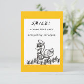 CARTE DE REMERCIEMENTS SOURIRE QUI GARDE (Debout devant)