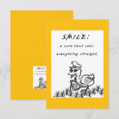 CARTE DE REMERCIEMENTS SOURIRE QUI GARDE (Devant / Derrière)