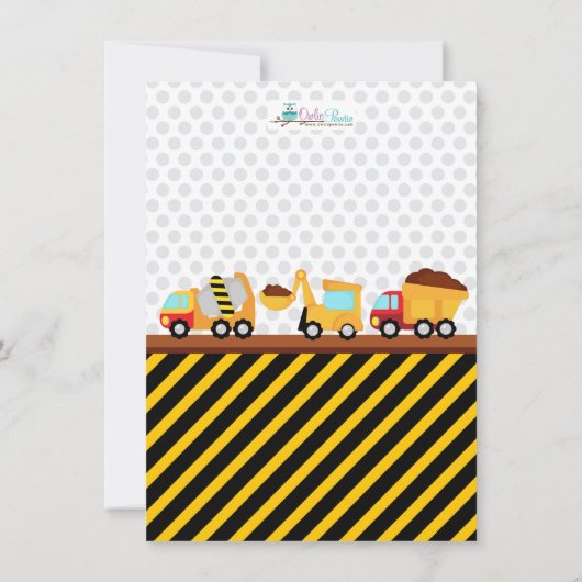 Carte De Remerciements SOUS CONSTRUCTION Remerciements Notes (Dos)