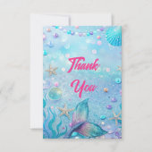 Carte De Remerciements Sous la fête d'anniversaire de la mer (Devant)