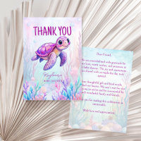 Sous la mer mignonne tortue rose violet baby showe
