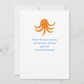 Carte De Remerciements Sous la mer Octopus Boy Anniversaire (Dos)