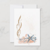 Carte De Remerciements Sous le Baby shower d'aquarelle de mer (Dos)