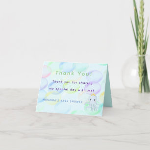 Carte De Remerciements Sous le Baby shower des Garçons du Prince de la Me