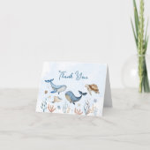 Carte De Remerciements Sous le Baby shower marin (Devant)