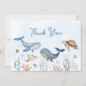 Carte De Remerciements Sous le Baby shower marin (Devant)